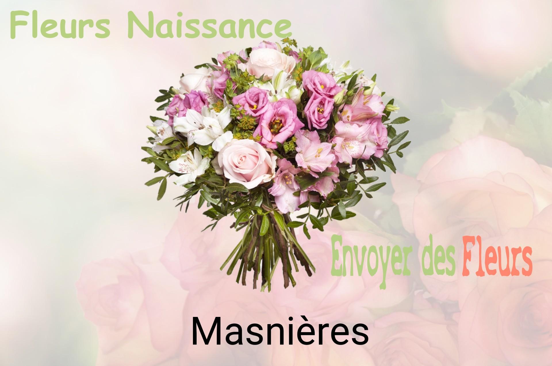 Bouquet de fleurs de naissance livré à Masnières