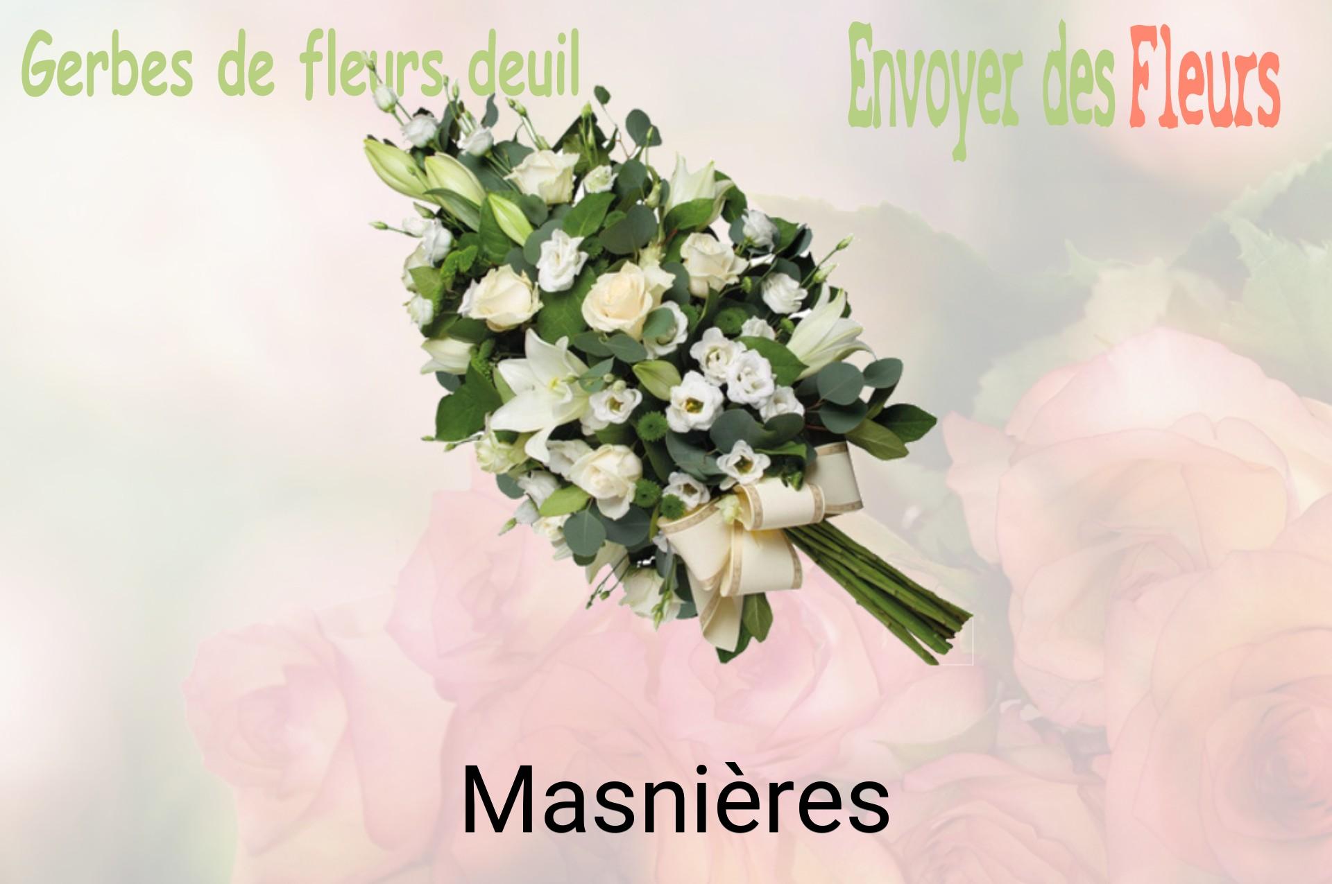 Gerbe de fleurs de deuil livrée à Masnières